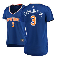Women 2017-18 Tim Hardaway Jr. New York Knicks #3 Icon Edition Blue Replica Jersey