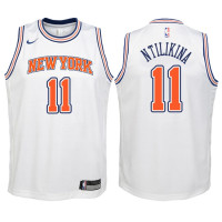 Youth 2017-18 Season Frank Ntilikina New York Knicks #11 Statement White Swingman Jersey