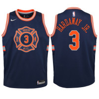 Youth 2017-18 Season Tim Hardaway Jr. New York Knicks #3 City Edition Navy Swingman Jersey