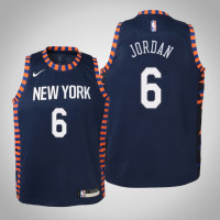 Youth 2018-19 DeAndre Jordan New York Knicks #6 City Edition Navy Jersey