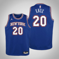 Youth Kevin Knox New York Knicks #20 Statement Blue 2021 Season Jersey