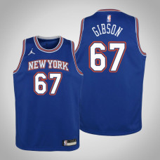 Youth Taj Gibson New York Knicks #67 Statement Blue 2021 Season Jersey